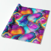 Rainbow Agate | Vibrant Abstract Stone Pattern ラッピングペーパー (アンロールド)