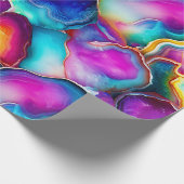 Rainbow Agate | Vibrant Abstract Stone Pattern ラッピングペーパー (角)
