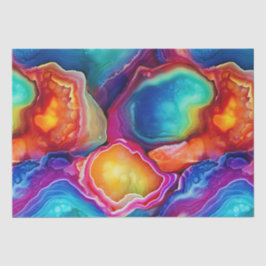 Rainbow Agate | Vibrant Abstract Stone Pattern 薄葉紙