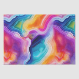 Rainbow Agate | Vibrant Abstract Stone Pattern 薄葉紙