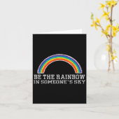 Rainbow Ally Pride Good Vibe Mental Health Motivat カード (黄色い花)