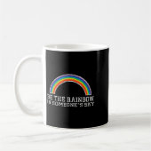 Rainbow Ally Pride Good Vibe Mental Health Motivat コーヒーマグカップ (左)