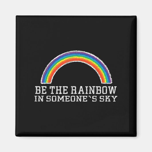 Rainbow Ally Pride Good Vibe Mental Health Motivat マグネット (正面)