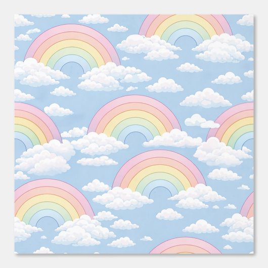 Rainbow and Clouds Nursery 壁紙 (正面)