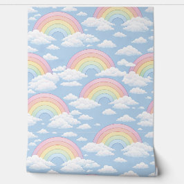Rainbow and Clouds Nursery 壁紙
