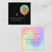 Rainbow and Gold Business Card スクエア名刺 (正面/裏面)