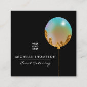 Rainbow and Gold Business Card スクエア名刺 (正面)