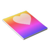 Rainbow and heart notes ノートパッド (アングル)