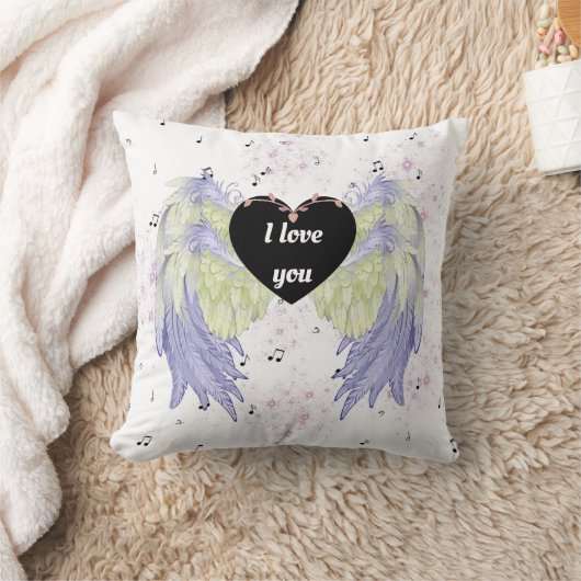 rainbow angel wings クッション (ブランケット)