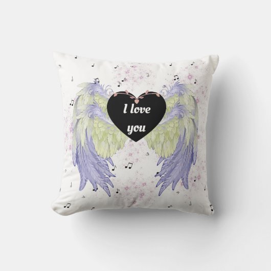 rainbow angel wings クッション (正面)