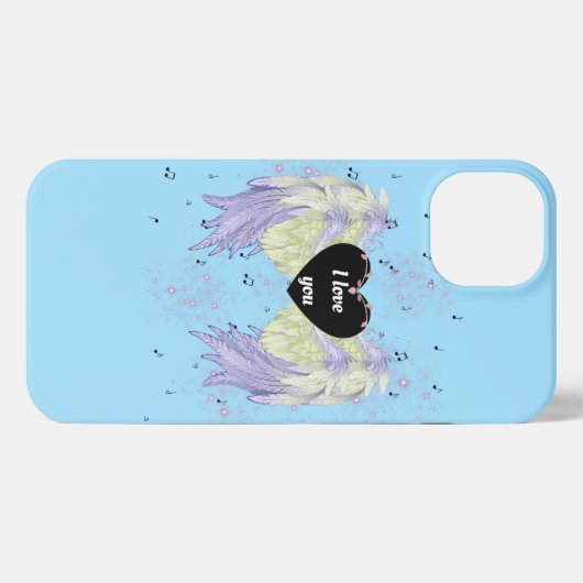 Rainbow angel wings iPhoneケース (裏面横)