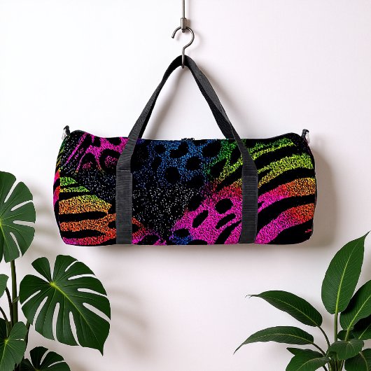 Rainbow Animal Mashup  ダッフルバッグ