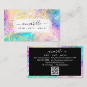 *~* Rainbow AP26 Ethereal OPAL QR金ゴールドグリッター 名刺 (正面/裏面)