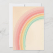 Rainbow Arch Unicorn Confetti Girl 10th Birthday 招待状 (裏面)