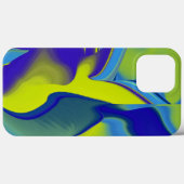 Rainbow Art 3D抽象芸術（黄色の紫の緑） Case-Mate iPhoneケース (裏面 (横))