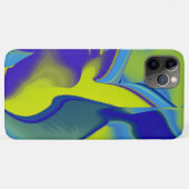 Rainbow Art 3D抽象芸術（黄色の紫の緑） Case-Mate iPhoneケース (裏面(横))