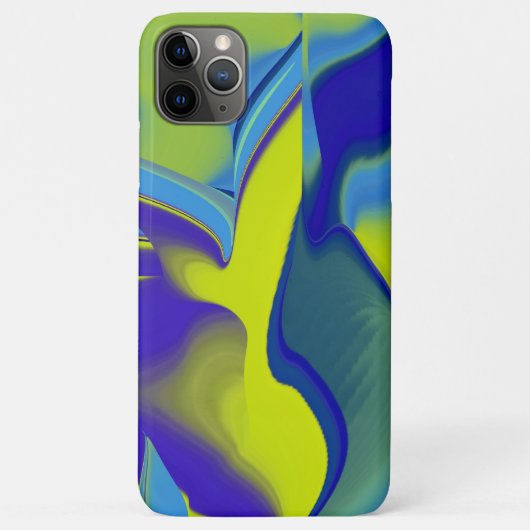 Rainbow Art 3D抽象芸術（黄色の紫の緑） Case-Mate iPhoneケース (裏面)