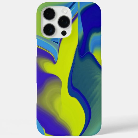 Rainbow Art 3D抽象芸術(黄色の紫の緑) Case-Mate iPhoneケース (裏面)