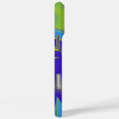 Rainbow Art 3D抽象芸術(黄色の紫の緑) Case-Mate iPhoneケース (裏面 / 右)