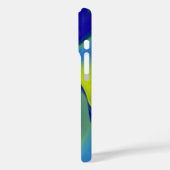 Rainbow Art 3D抽象芸術(黄色の紫の緑) Case-Mate iPhoneケース (裏面 / 左)