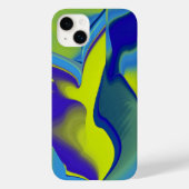 Rainbow Art 3D抽象芸術(黄色の紫の緑) Case-Mate iPhoneケース (裏面)
