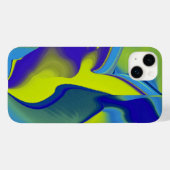 Rainbow Art 3D抽象芸術(黄色の紫の緑) Case-Mate iPhoneケース (裏面 (横))