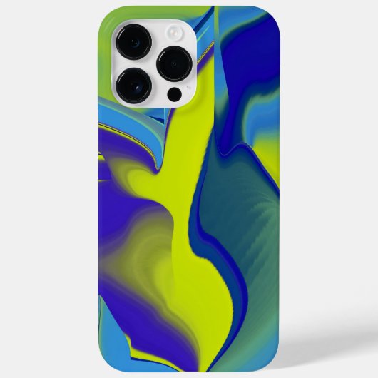 Rainbow Art 3D抽象芸術（黄色の紫の緑） Case-Mate iPhoneケース (裏面)