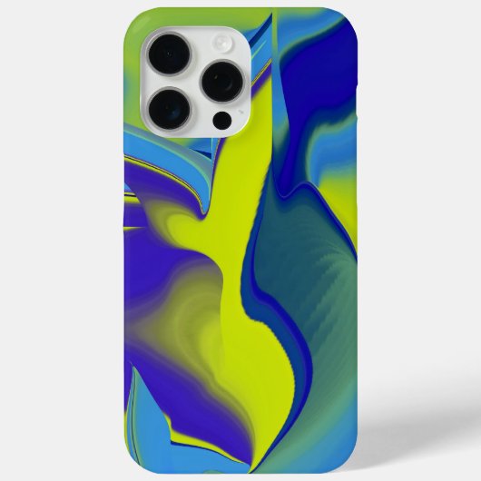 Rainbow Art 3D抽象芸術(黄色の紫の緑) Case-Mate iPhoneケース (裏面)