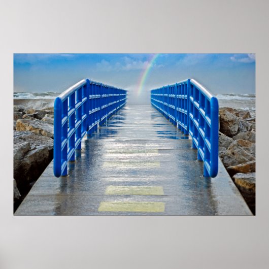 Rainbow at end of pier ポスター (正面)