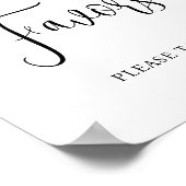 Rainbow Baby Girl Favors Baby Shower Sign ポスター (角)