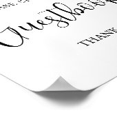 Rainbow Baby Girl Guestbook Baby Shower Sign ポスター (角)