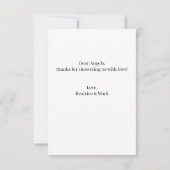 Rainbow  Baby Girl Shower Thank You Card サンキューカード (裏面)