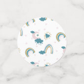 Rainbow Baby Pastel Pattern – Whimsical Nursery コンフェッティ (スモール正面)