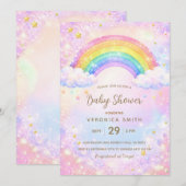 Rainbow Baby Shower Invitation  招待状 (正面/裏面)