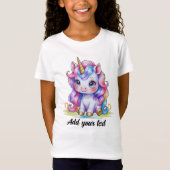 Rainbow Baby Unicorn – Custom T-Shirt Tシャツ (正面)