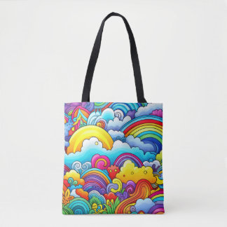 Rainbow backgrounds トートバッグ