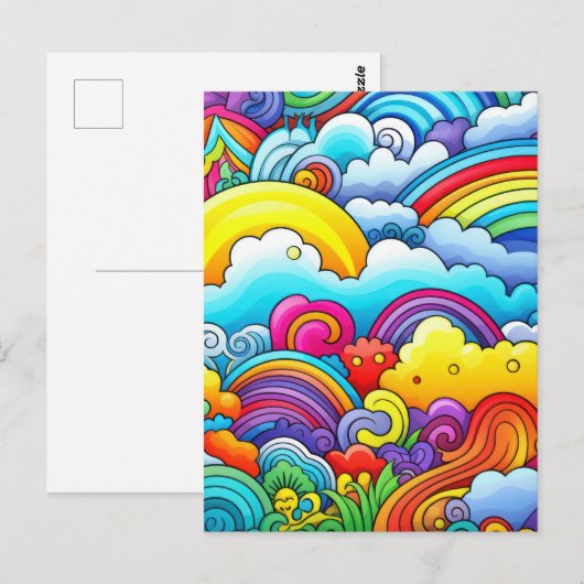 Rainbow backgrounds ポストカード (正面/裏面)