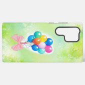 Rainbow Balloons & Watercolor Forest Phone Case Samsung Galaxyケース (裏面横)