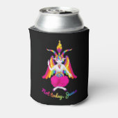 Rainbow Baphomet Not Today Jesus Kawaii Hail Satan 缶クーラー (缶裏面)