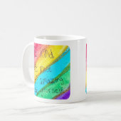 Rainbow BE Kind BE Yourself 励ましの言葉 コーヒーマグカップ (正面左)