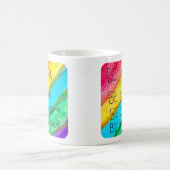 Rainbow BE Kind BE Yourself 励ましの言葉 コーヒーマグカップ (中央)