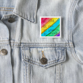 Rainbow BE Kind BE Yourself 励ましの言葉 缶バッジ