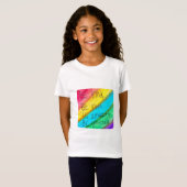 Rainbow BE Kind BE Yourself 励ましの言葉 Tシャツ (正面フル)