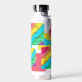 Rainbow BE Kind BE Yourself Inspirational Saying  ウォーターボトル (左面)