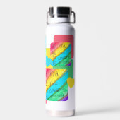 Rainbow BE Kind BE Yourself Inspirational Saying  ウォーターボトル (背面)