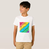 Rainbow BE Kind BE Yourself Inspirational Saying Tシャツ (正面フル)