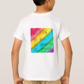 Rainbow BE Kind BE Yourself Inspirational Saying Tシャツ (裏面)