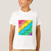 Rainbow BE Kind BE Yourself Inspirational Saying Tシャツ (正面)