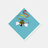 Rainbow Bee Cocktail Napkins スタンダードカクテルナプキン (角)