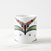 Rainbow Bee Floral Glitter Sparkle Classic Mug コーヒーマグカップ (中央)